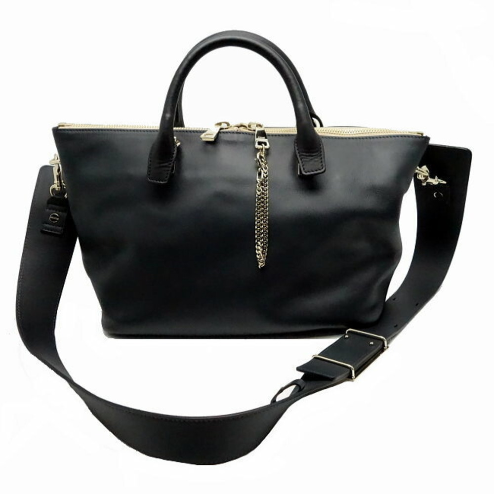 Chloe Handbag Bailey Calf Grey Black